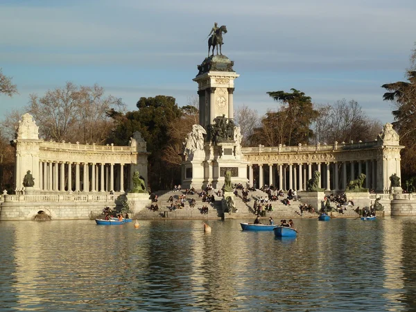 Parque de Retiro in inverno, Madrid, Spagna — Foto Stock