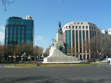 Paseo de la Castellana, Madrid, Spain clipart