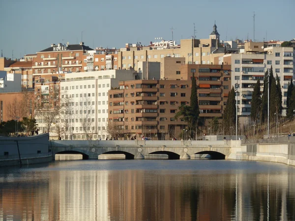 Sungai Manzanares, Madrid, Spanyol — Stok Foto