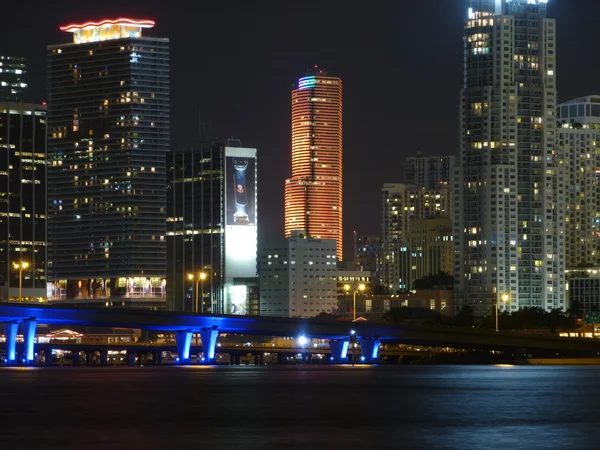 Miami Downtown por la noche —  Fotos de Stock