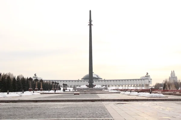 在冬天，莫斯科，俄罗斯的 poklonnaya 山 — 图库照片