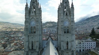 The Basilica of the National Vow (Spanish: Basílica del Voto Nacional), Quito, Ecuador. It is sometimes also called the Catedral Consagración de Jesús or the Basílica de San Juan.