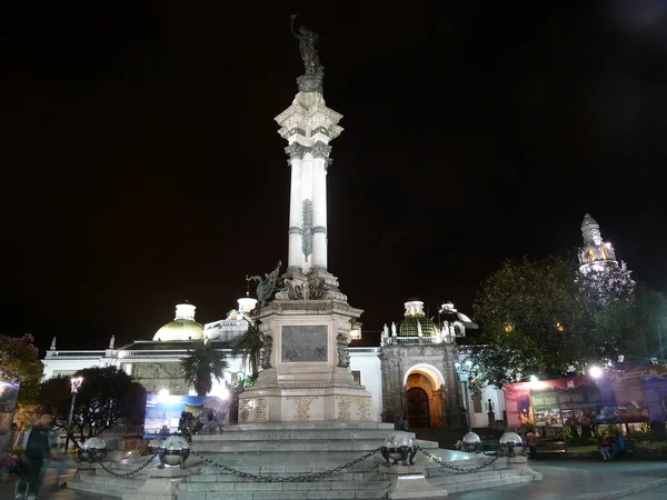 quito, Ekvator, gece Plaza grande (ana meydan)