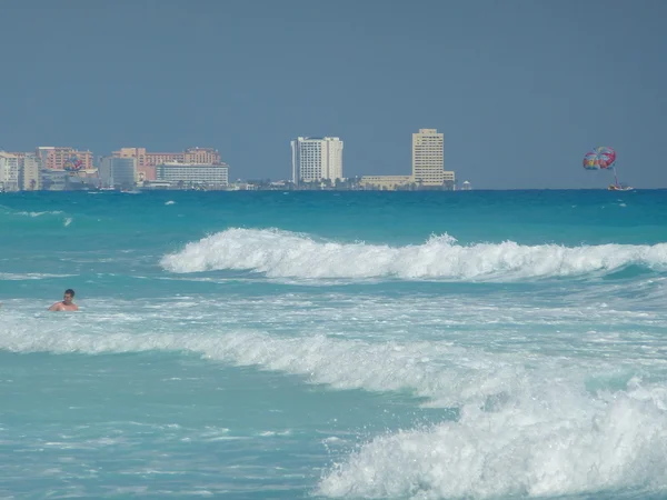 Mare dei Caraibi a Cancun, Messico — Foto Stock