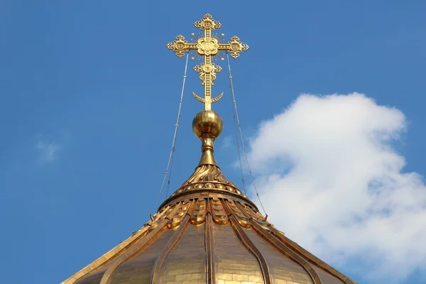 La cupola della Cattedrale di Cristo Salvatore (Chiesa ortodossa russa), Mosca, Russia — Foto Stock