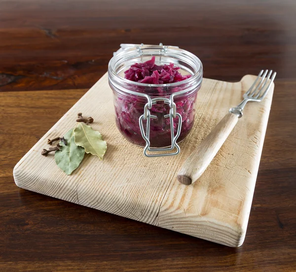 Red cabbage in the Jar — Stock Photo, Image