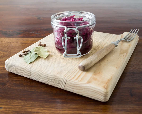 Red cabbage in the Jar — Stock Photo, Image