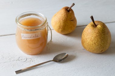 Pear jam in a jar clipart