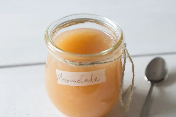 Confiture de poires dans un pot — Photo