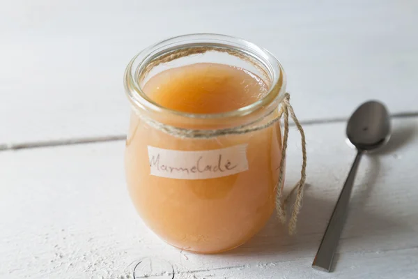Pear jam in a jar — Stock Photo, Image