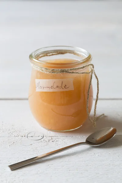 Pear jam in a jar — Stock Photo, Image