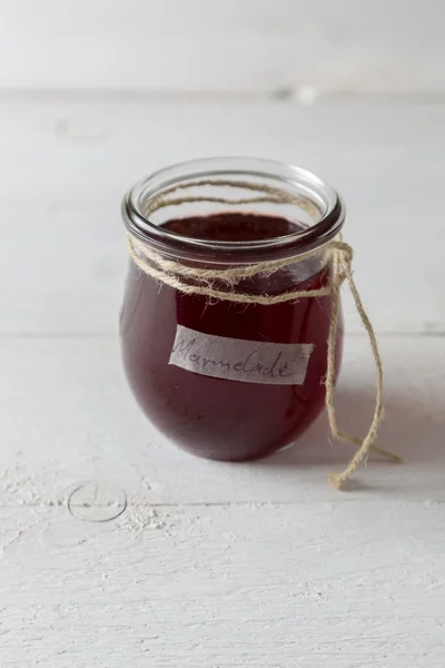 Johannisbeermarmelade in einem Einmachglas — Stock Photo, Image