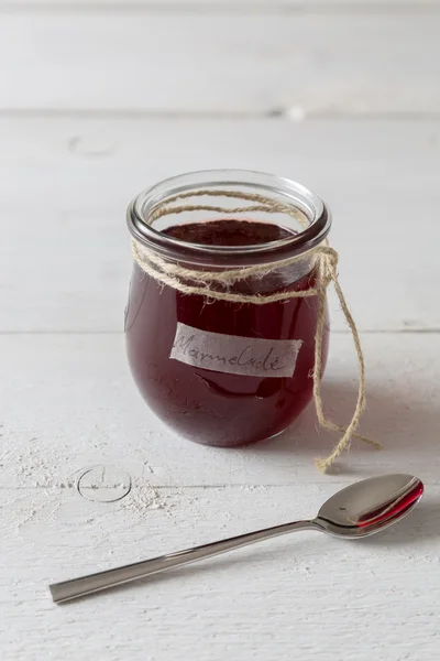 Currant jam in a jar — Stock Photo, Image