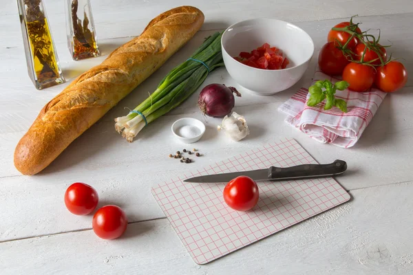 Bruschetta ingredients — Stock Photo, Image