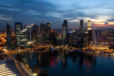 Singapur görünümünden marina bay sands