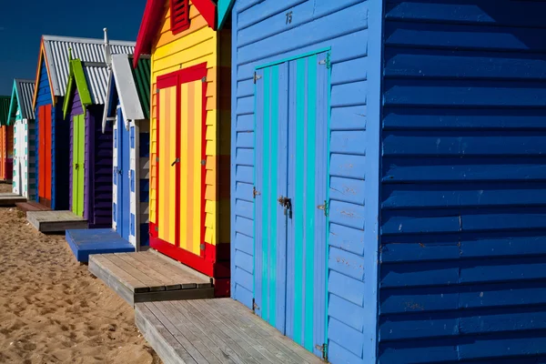 Brighton Beach Bathing Boxes — Stock Photo, Image