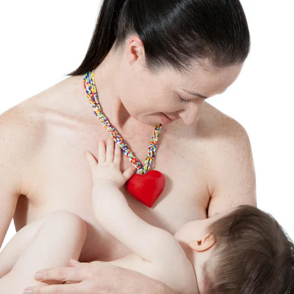 Madre allattamento al seno — Foto Stock