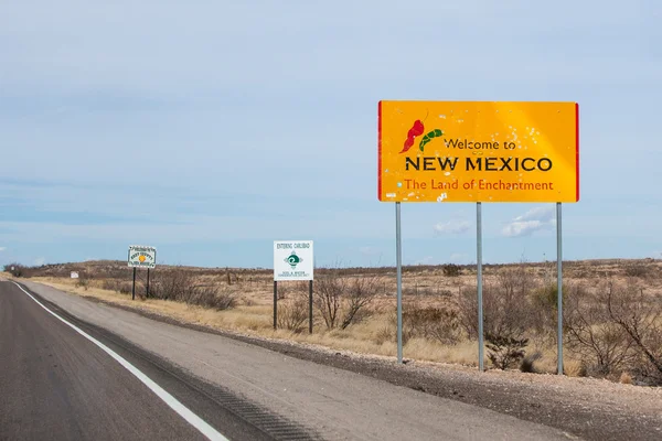 新墨西哥州边界标志 — 图库照片