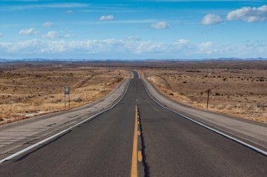 Open highway in New Mexico clipart