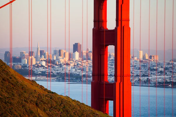 Golden Gate View At Dusk — Stock Photo, Image