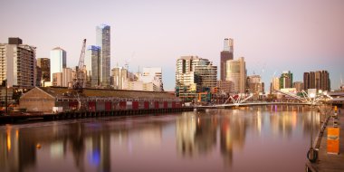 Melbourne Skyline From South Wharf clipart