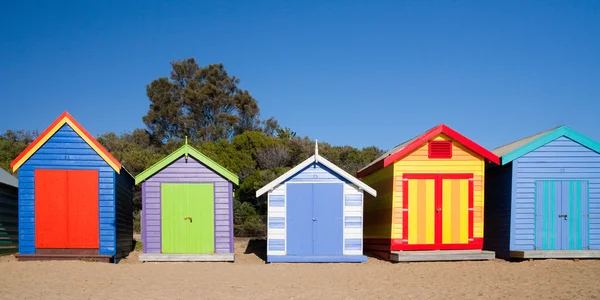 Brighton Beach Bathing Boxes — Stock Photo, Image