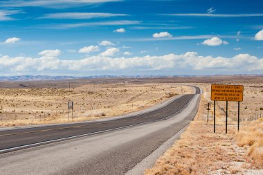 Open highway in New Mexico clipart