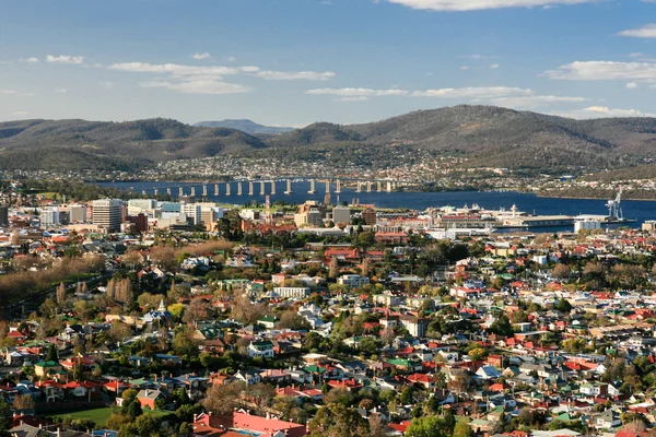 View towards Hobart CBD — стоковое фото