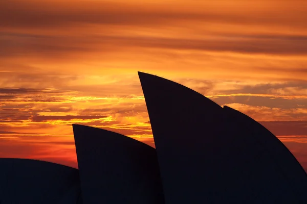位于日出的悉尼歌剧院 — 图库照片