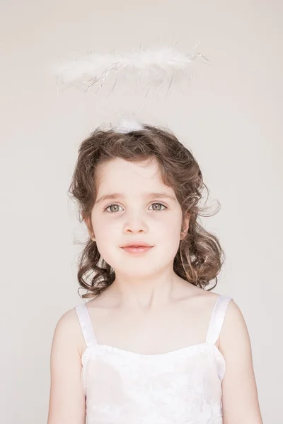 Little Girl Dressed As An Angel — Stock Photo, Image