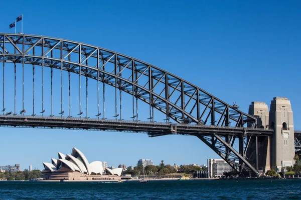 Sydney Liman Köprüsü Açık Bir Gün — Stok fotoğraf