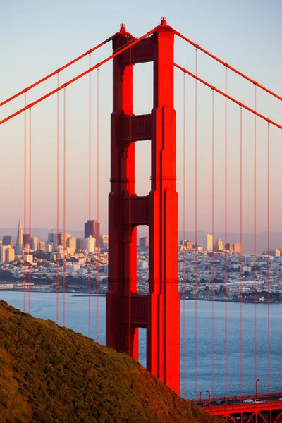 Golden Gate View At Dusk — Stock Photo, Image