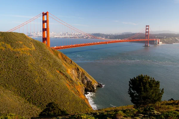 Golden Gate Vista dai promontori di Marin — Foto Stock