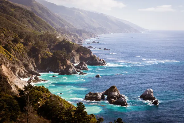 Big sur Visa längs Stilla havet kusten — Stockfoto