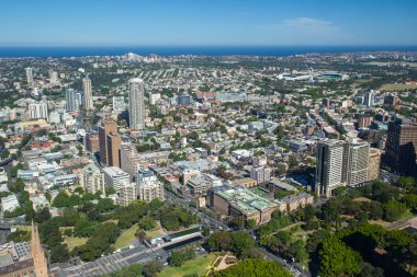 Sydney 'nin doğuya bakan hava görüntüsü