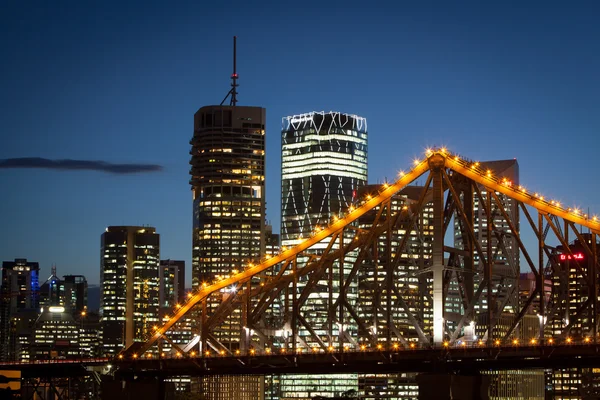 Brisbane Skyline o zmierzchu — Zdjęcie stockowe