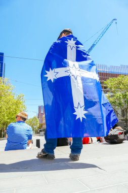 Melbourne CBD 'de Aşı Karşıtı Protesto