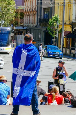 Melbourne CBD 'de Aşı Karşıtı Protesto