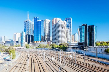 Avustralya 'da Melbourne CBD Skyline