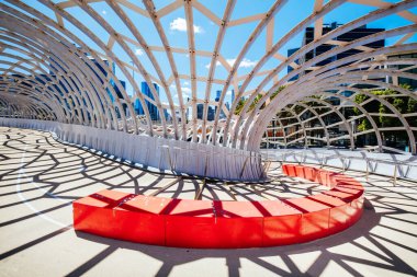 Melbourne Avustralya 'daki Webb Köprüsü