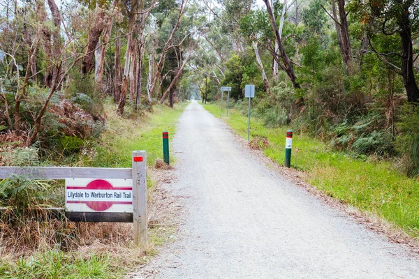Lilydale να Warburton Rail Trail στην Αυστραλία — Φωτογραφία Αρχείου