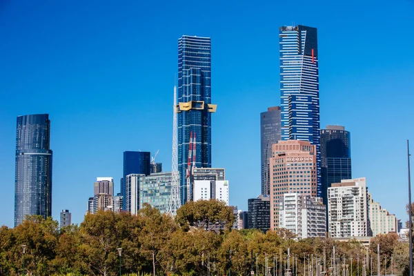Yarra Rivier Uitzicht op Melbourne in Australië — Stockfoto