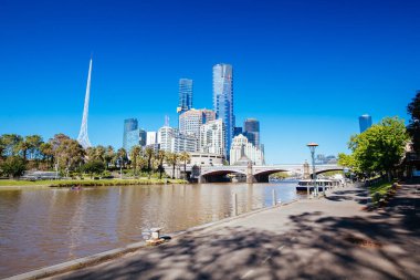 Avustralya 'da Melbourne Yarra Nehri Manzaraları