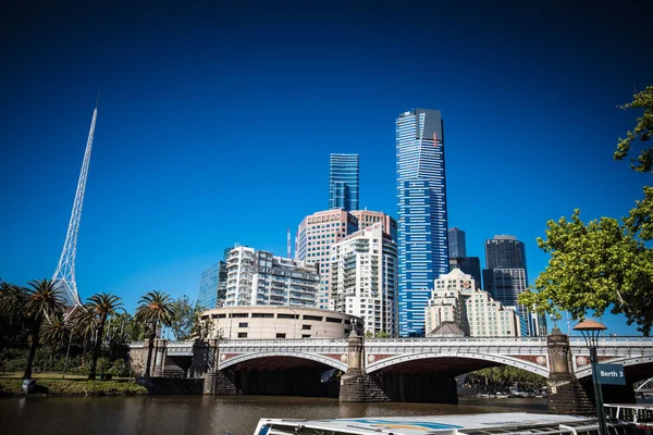 澳大利亚墨尔本Yarra River视图 — 图库照片