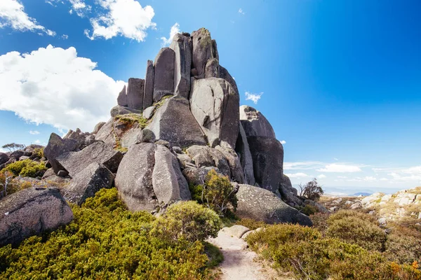 Mt Buffalo Cattedrale Vista Roccia in Australia — Foto Stock