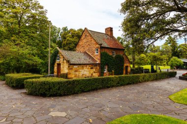 Fitzroy Gardens Melbourne Avustralya 'da Aşçı Kulübesi