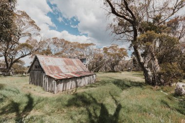 Avustralya 'da Falls Creek yakınlarında Wallace Hut