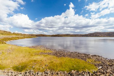 Falls Creek Avustralya yakınlarındaki Rocky Gölü 'nde yaz manzarası