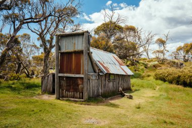 Avustralya 'da Falls Creek yakınlarında Wallace Hut