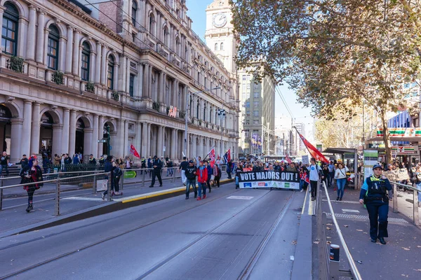 Antivládní australský protest v den voleb — Stock fotografie